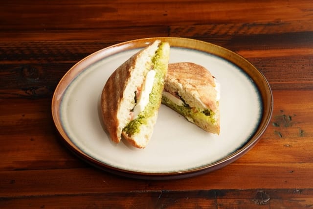 Toasted Caprese Sandwich.
